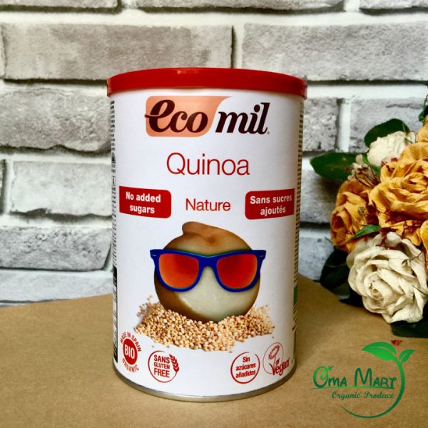 Sữa bột diêm mạch, quinoa không đường hữu cơ Ecomil