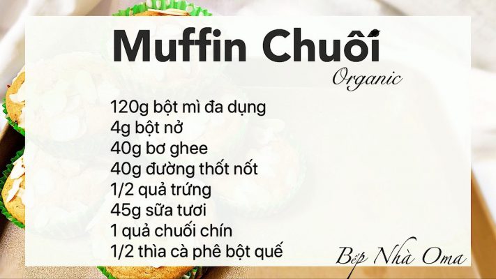cách làm muffin chuối